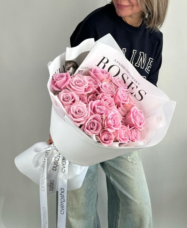 Букет из роз "нежность и красота", артикул F1332284 - 6960 рублей, доставка по городу. Flawery - доставка цветов