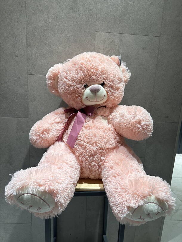 Розовый мишка с бантиком, артикул F1349341 - 4125 рублей, доставка по городу. Flawery - доставка цветов