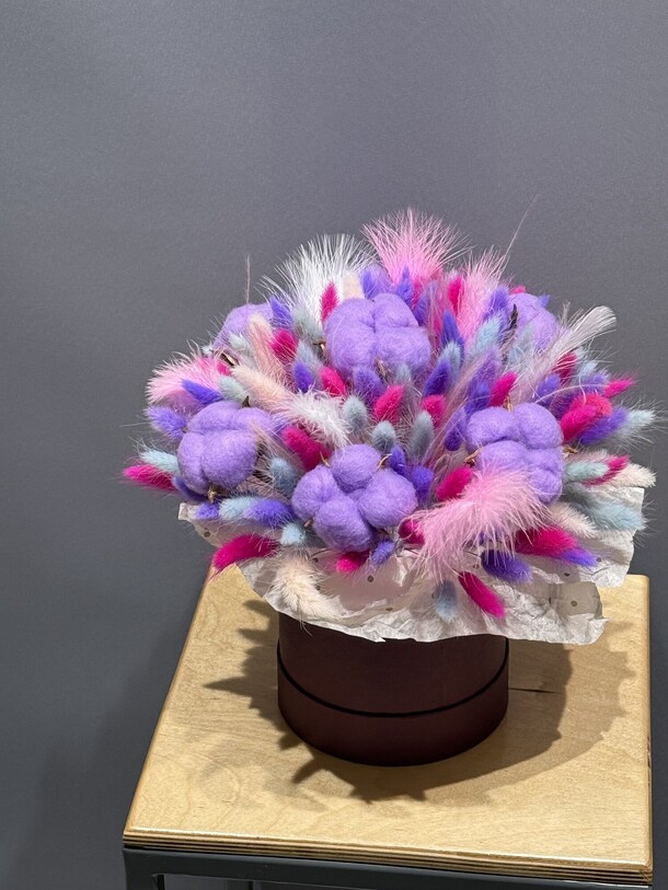 Коробочка из сухоцветов, артикул F1349811 - 5700 рублей, доставка по городу. Flawery - доставка цветов