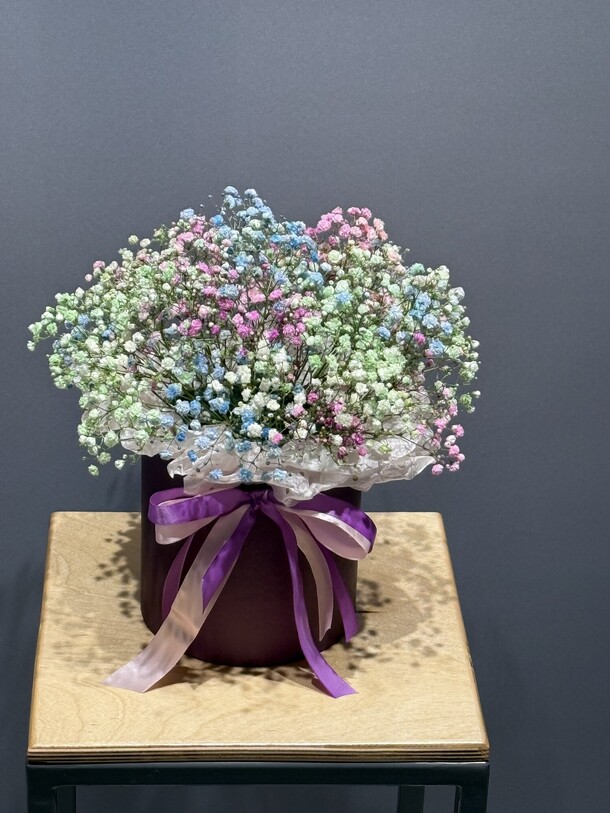 Коробочка из гипсофил, артикул F1349848 - 5550 рублей, доставка по городу. Flawery - доставка цветов