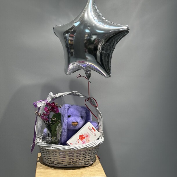 Корзинка с орхидеей, артикул F1372793 - 13475 рублей, доставка по городу. Flawery - доставка цветов