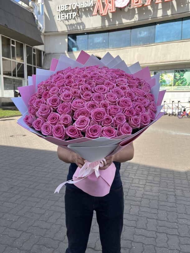 101 роза аква 💓, артикул F1341458 - 43146 рублей, доставка по городу. Flawery - доставка цветов