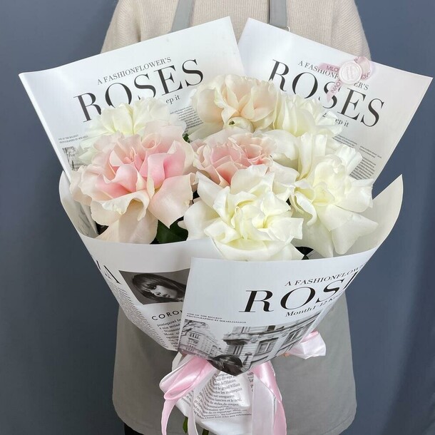 Букет из 7 французских роз, артикул F1342634 - 6776 рублей, доставка по городу. Flawery - доставка цветов