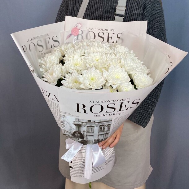 Букет из кустовой хризантемы, артикул F1342662 - 5445 рублей, доставка по городу. Flawery - доставка цветов