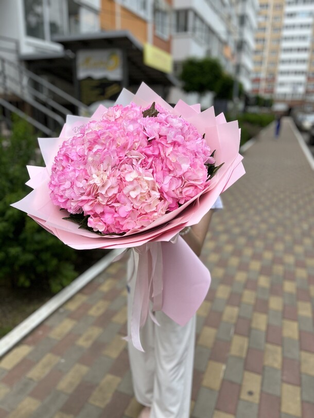 Букет из розовых гортензий, артикул F1195374 - 15396 рублей, доставка по городу. Flawery - доставка цветов