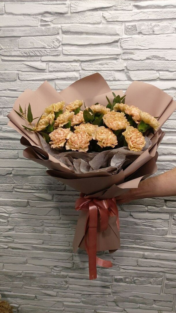 Букет из диантусов "карамель", артикул F1350918 - 5298 рублей, доставка по городу. Flawery - доставка цветов