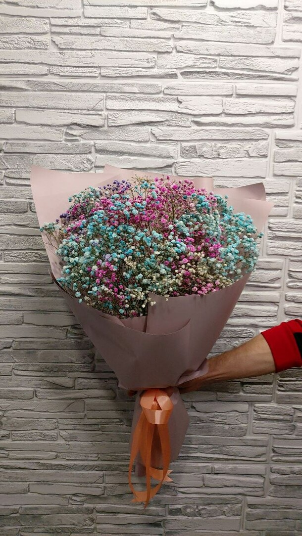 Букет радуга, артикул F1350965 - 3955 рублей, доставка по городу. Flawery - доставка цветов