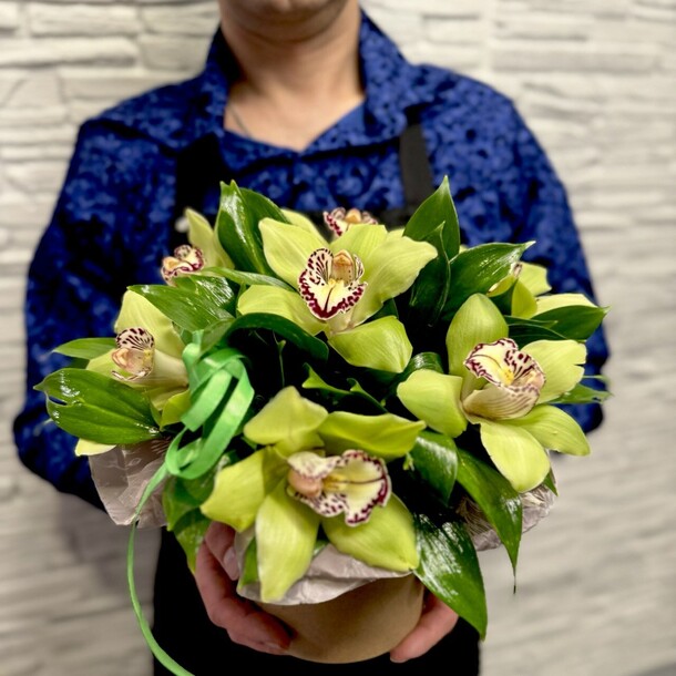 Композиция из орхидей, артикул F1351066 - 5919 рублей, доставка по городу. Flawery - доставка цветов