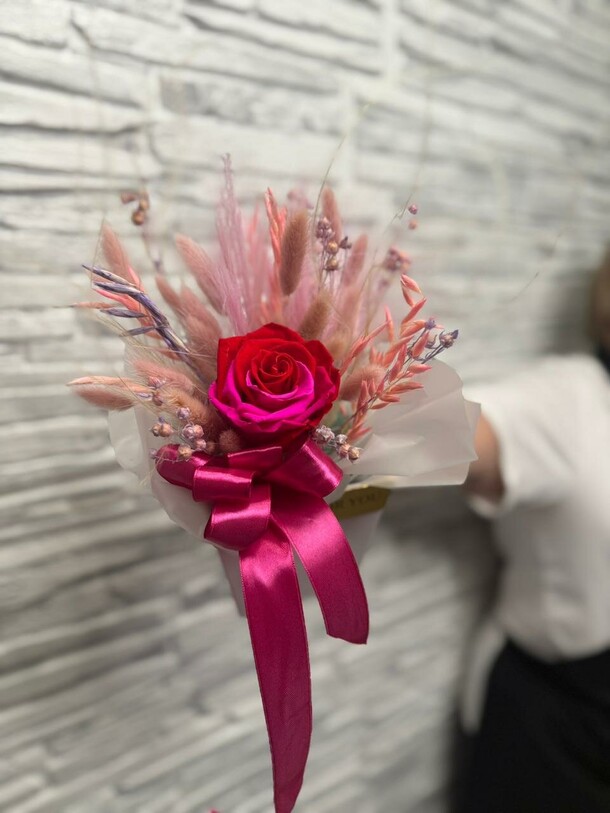 Композиция из сухоцветов, артикул F1366829 - 4380 рублей, доставка по городу. Flawery - доставка цветов