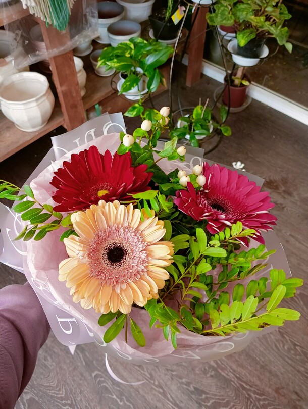 Весёлые герберы, артикул F1350204 - 2551 рублей, доставка по городу. Flawery - доставка цветов