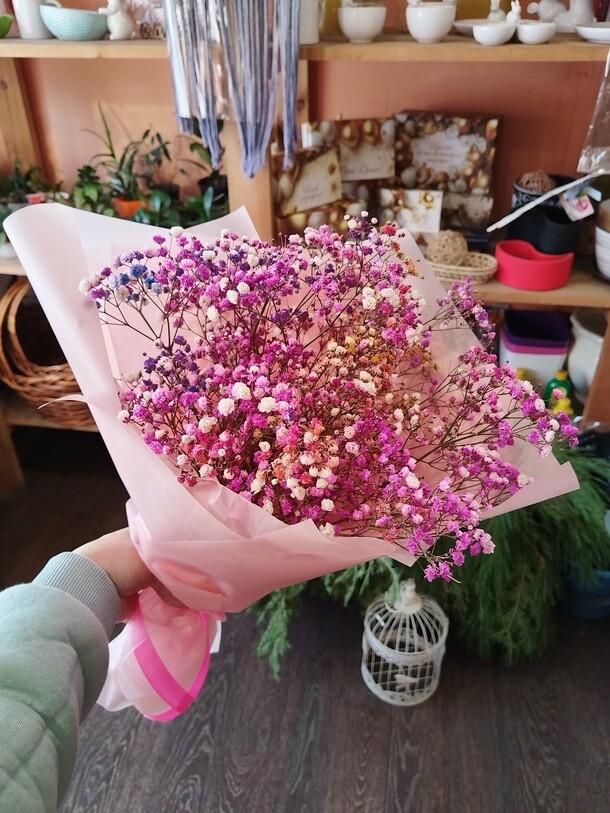 Розовая гипсофила, артикул F1374156 - 3674 рублей, доставка по городу. Flawery - доставка цветов