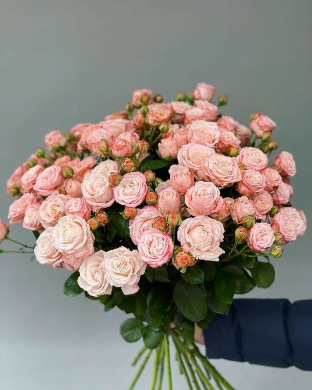 Букет 15 кустовых роз, артикул F1409430 - 9280 рублей, доставка по городу. Flawery - доставка цветов