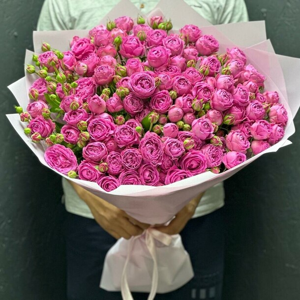 Пионовидные розы мисти баблс, артикул F1404105 - 13800 рублей, доставка по городу. Flawery - доставка цветов