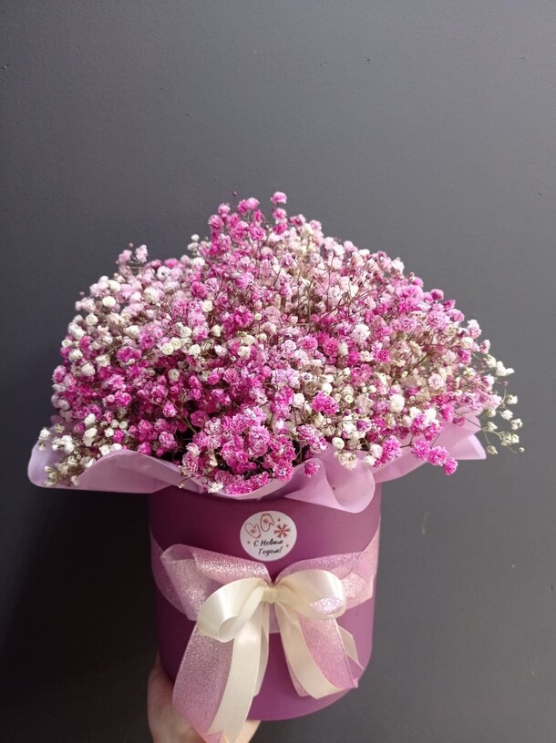 Бокс с гипсофилой, артикул F1398288 - 5350 рублей, доставка по городу. Flawery - доставка цветов