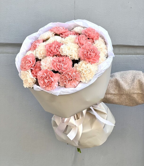 Букет из 25 диантусов, артикул F1404093 - 6446 рублей, доставка по городу. Flawery - доставка цветов