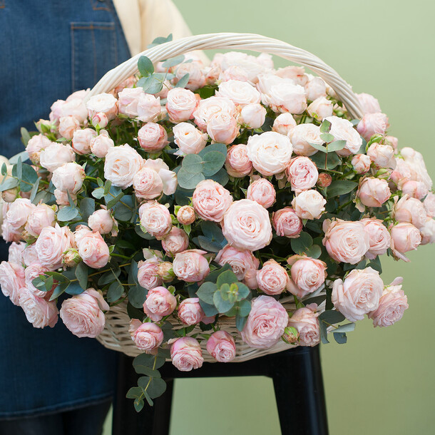 Корзина с цветами "суфле", артикул F1290172 - 51000 рублей, доставка по городу. Flawery - доставка цветов