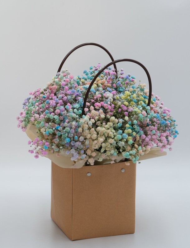 Сумочка с гипсофилой, артикул F1353314 - 2830 рублей, доставка по городу. Flawery - доставка цветов