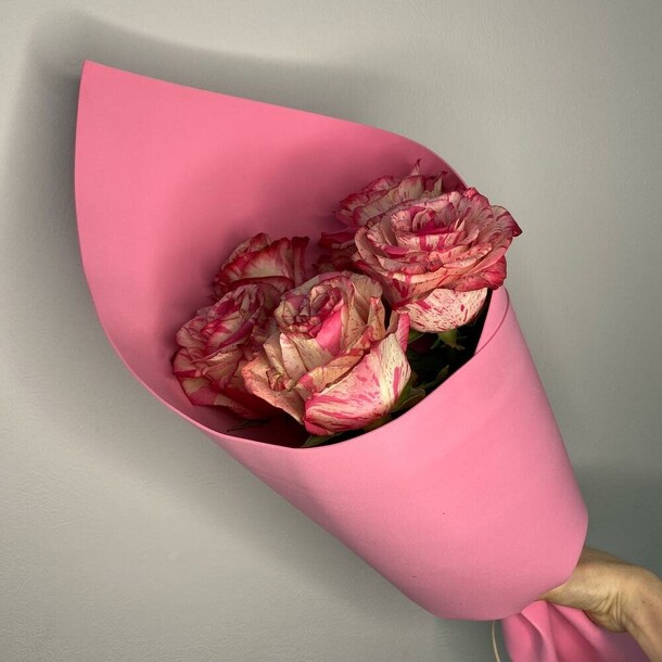 5 ярких роз в конверте, артикул F1358702 - 2582 рублей, доставка по городу. Flawery - доставка цветов