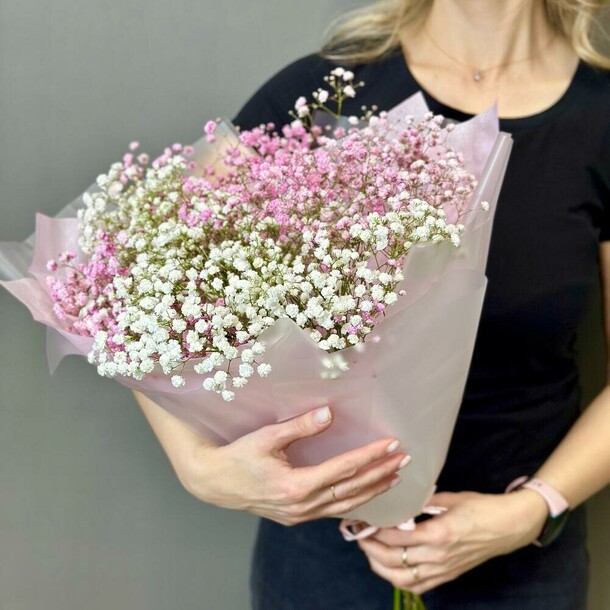 Букет нежной гипсофилы, артикул F1358895 - 4336 рублей, доставка по городу. Flawery - доставка цветов