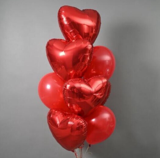 Шары сердца девушке, артикул F1378752 - 3628 рублей, доставка по городу. Flawery - доставка цветов