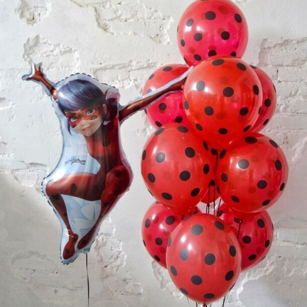 Набор шаров "леди баг" и фонтан, артикул F1398345 - 6900 рублей, доставка по городу. Flawery - доставка цветов
