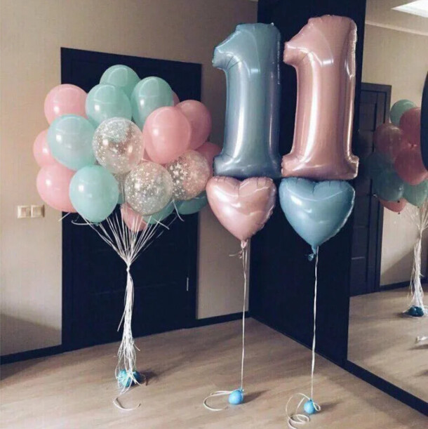 Шарики цифры оригинальные, артикул F1416085 - 10450 рублей, доставка по городу. Flawery - доставка цветов