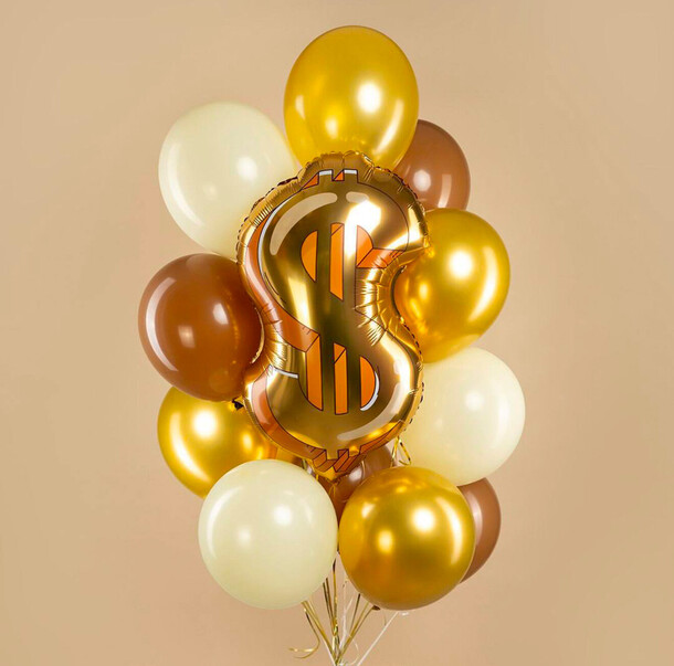 Шарики деньги, артикул F1458454 - 3700 рублей, доставка по городу. Flawery - доставка цветов