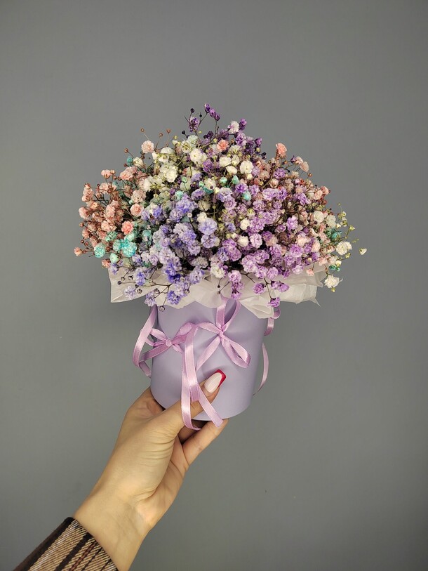 Радужная гипсофила 🦄, артикул F1379357 - 2500 рублей, доставка по городу. Flawery - доставка цветов