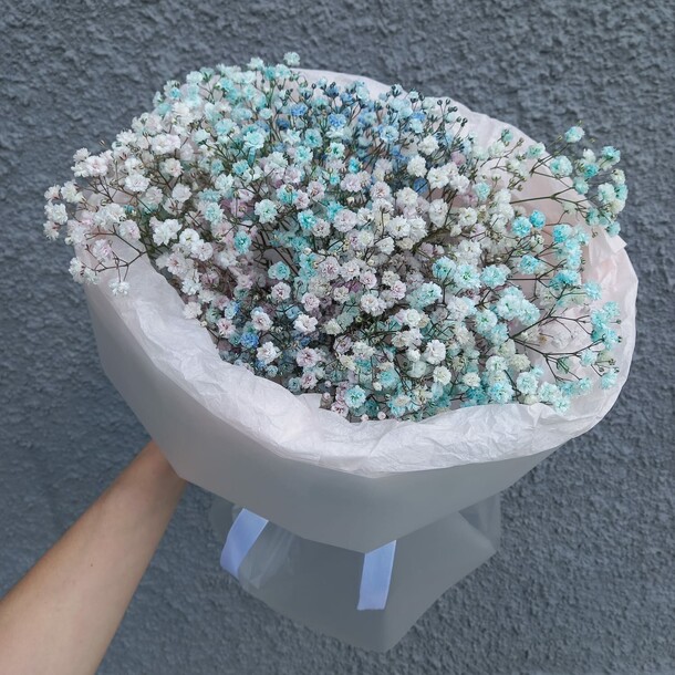 Воздушный букет из гипсофилы❤️, артикул F1339266 - 2355 рублей, доставка по городу. Flawery - доставка цветов