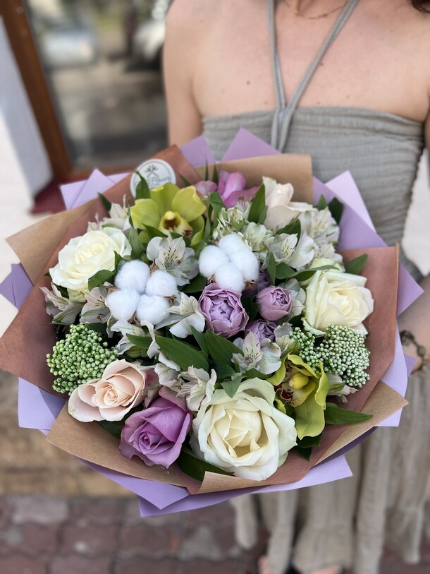 Букет лакомый кусочек, артикул F1131515 - 5912 рублей, доставка по городу. Flawery - доставка цветов