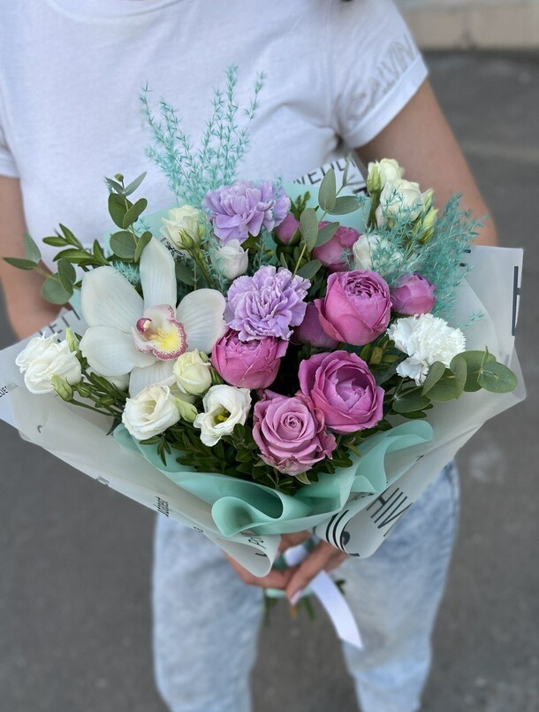 Букет мятный восторг, артикул F1201442 - 4200 рублей, доставка по городу. Flawery - доставка цветов