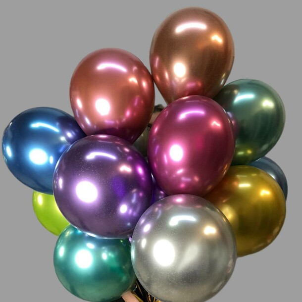 Облако шариков-хром 13шт, артикул F1223776 - 3855 рублей, доставка по городу. Flawery - доставка цветов