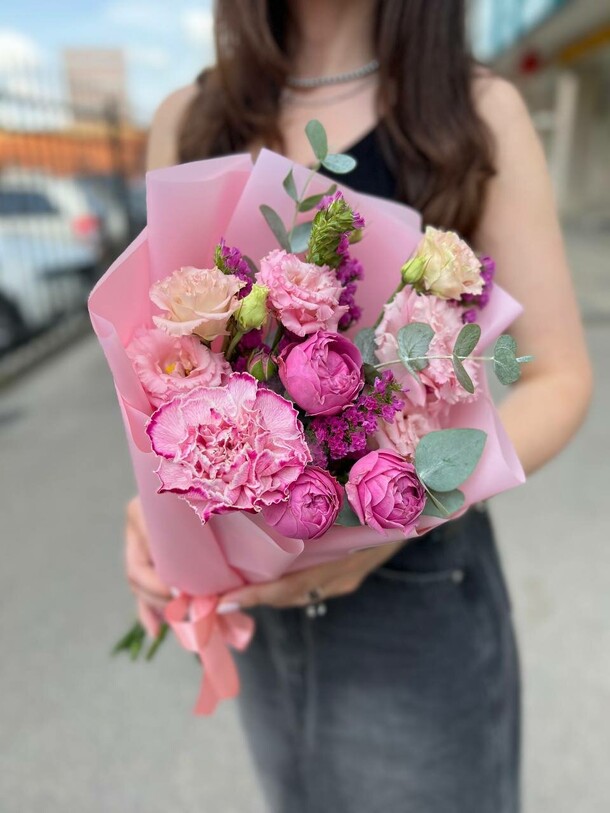 Букет розовая пушинка, артикул F1291339 - 3223 рублей, доставка по городу. Flawery - доставка цветов