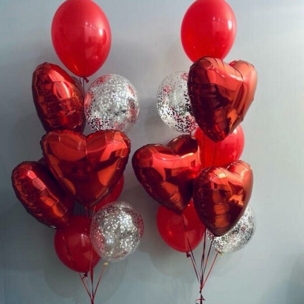 Сердечный блеск: набор воздушных шаров, артикул F1378209 - 5610 рублей, доставка по городу. Flawery - доставка цветов