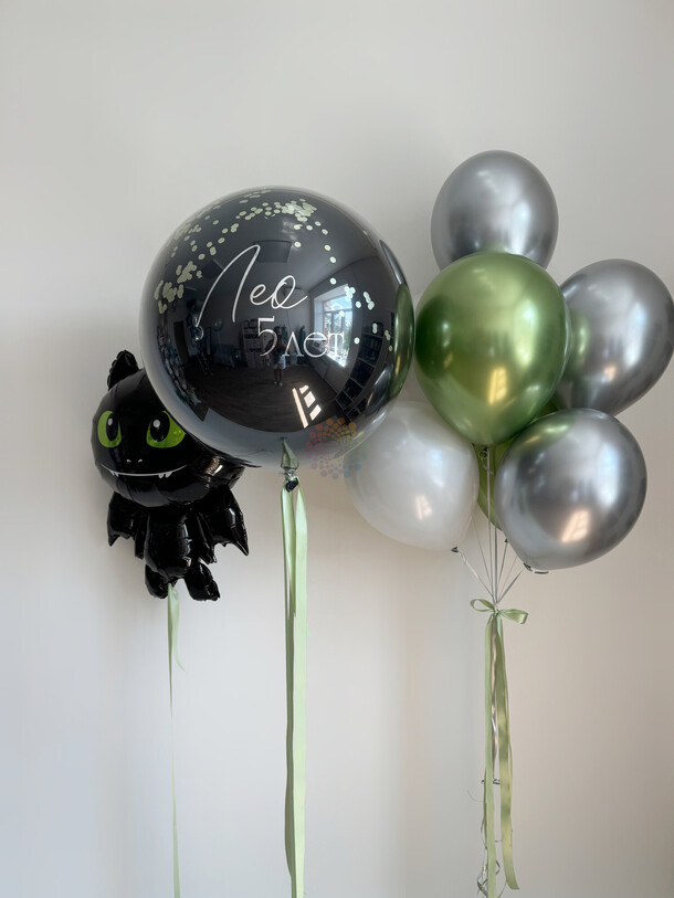 Праздничный восторг: зубастик и конфетти, артикул F1379204 - 5126 рублей, доставка по городу. Flawery - доставка цветов