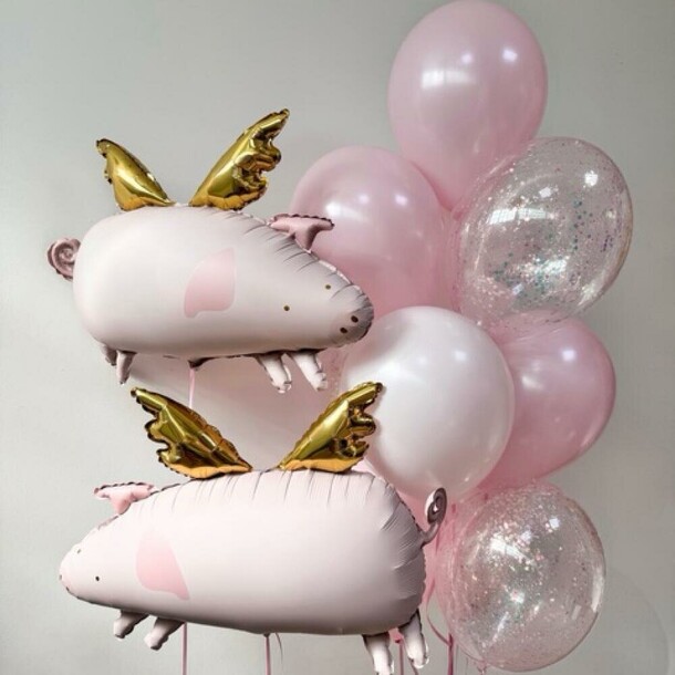 Набор шаров крылатая хрю, артикул F1387955 - 4609 рублей, доставка по городу. Flawery - доставка цветов