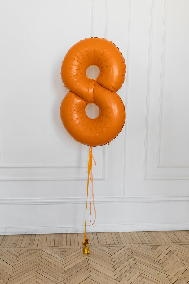 Оранжевая цифра 8 - 102 см, артикул F1388077 - 2079 рублей, доставка по городу. Flawery - доставка цветов