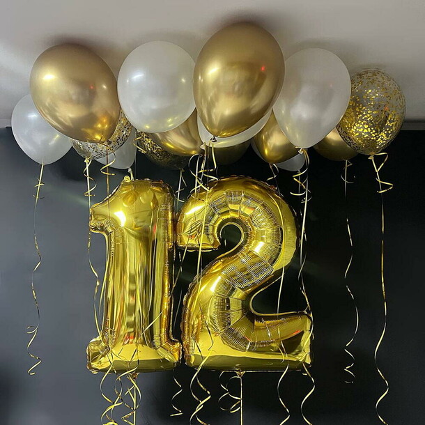 Шары для девочки - золотые ноты, артикул F1453572 - 9419 рублей, доставка по городу. Flawery - доставка цветов