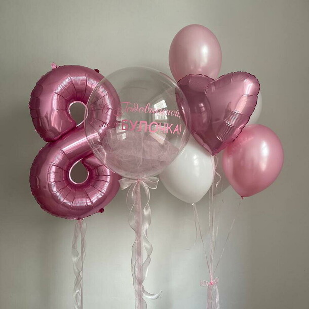 Шары для девочки нежное чудо, артикул F1453671 - 6686 рублей, доставка по городу. Flawery - доставка цветов