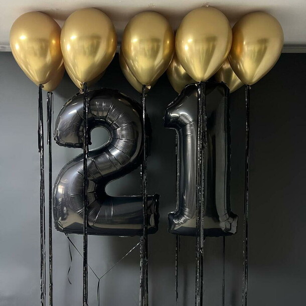 Шары для мужчины черная элегантность, артикул F1453721 - 6567 рублей, доставка по городу. Flawery - доставка цветов