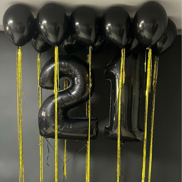 Шары "черная страсть", артикул F1453724 - 6570 рублей, доставка по городу. Flawery - доставка цветов