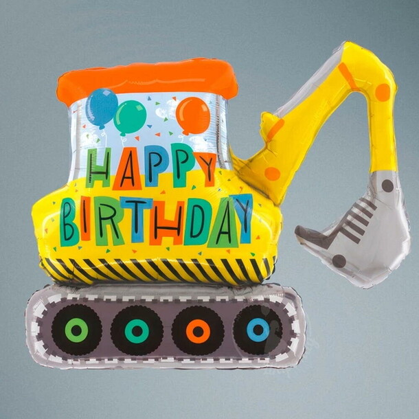 Шар фигура экскаватор 99 см, артикул F1455102 - 1990 рублей, доставка по городу. Flawery - доставка цветов