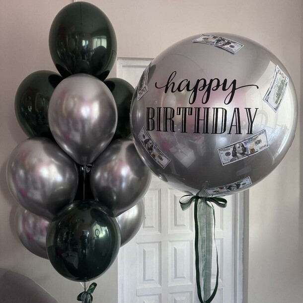 Сет шаров в элегантном стиле, артикул F1456593 - 8139 рублей, доставка по городу. Flawery - доставка цветов