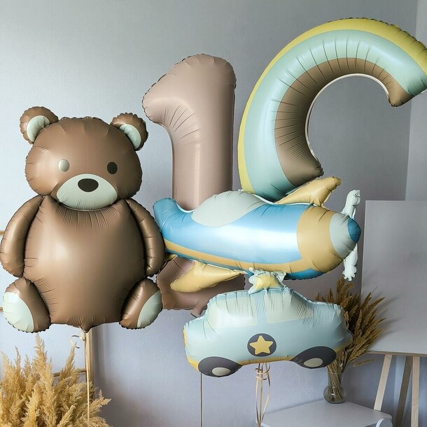 Для мальчика - набор шаров фигур, артикул F1456633 - 6710 рублей, доставка по городу. Flawery - доставка цветов