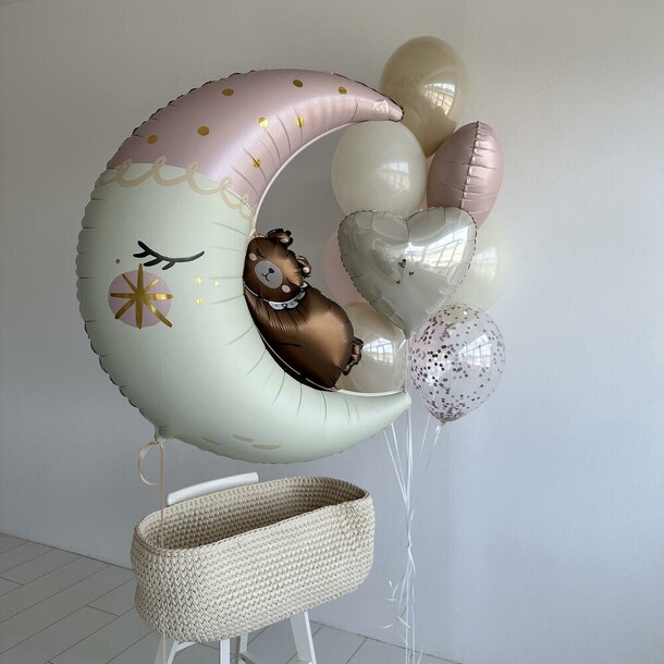 Шарики на выписку малыша, артикул F1458541 - 5450 рублей, доставка по городу. Flawery - доставка цветов