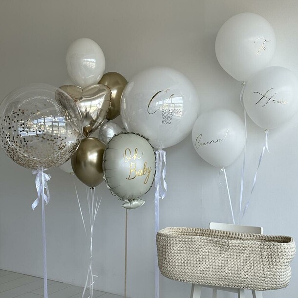 Шары на выписку малыша, артикул F1458546 - 13010 рублей, доставка по городу. Flawery - доставка цветов