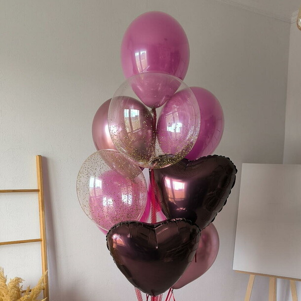 Шары девушке - фонтан чувств, артикул F1486037 - 5500 рублей, доставка по городу. Flawery - доставка цветов