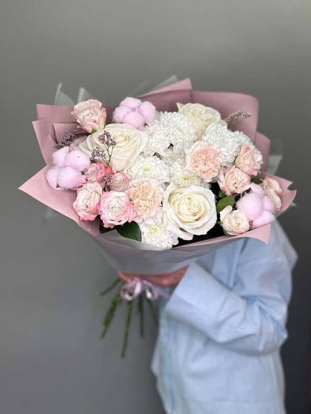 Букет «нежность», артикул F1414042 - 5748 рублей, доставка по городу. Flawery - доставка цветов