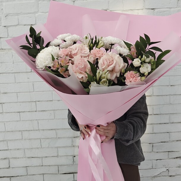 Букет гигант с wow эффектом_, артикул F1379629 - 7700 рублей, доставка по городу. Flawery - доставка цветов