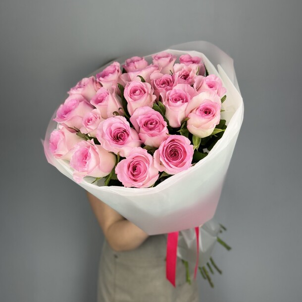 Букет 21 пионовидная роза, артикул F1378330 - 7850 рублей, доставка по городу. Flawery - доставка цветов